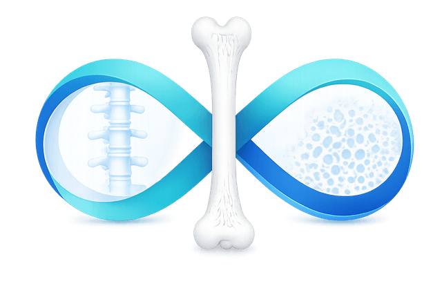 Human femur bone illustration